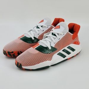 Adidas Pro Bounce 2019 Low Miami Hurricanes Shoes